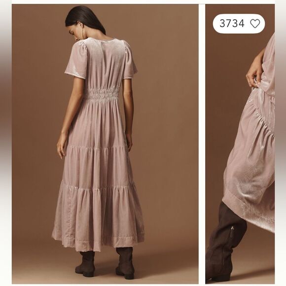 The Somerset Maxi Dress:
Velvet Edition by Anthropologie in Lavender - Picture 4 of 9